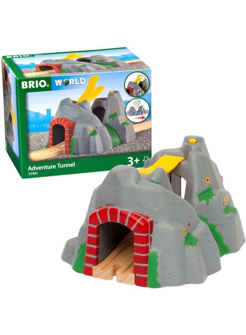 BRIO World - 33481 Adventure Tunnel - Interactive Toy Train Accessory for Kids | Enhances Motor Skills | Compatible with All BRIO Train Sets | FSC-Certified Beech Wood | Ideal for Ages 3 and Up - Image 4