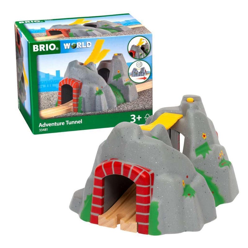BRIO World - 33481 Adventure Tunnel - Interactive Toy Train Accessory for Kids | Enhances Motor Skills | Compatible with All BRIO Train Sets | FSC-Certified Beech Wood | Ideal for Ages 3 and Up - Image 1