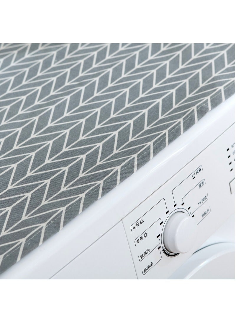 Gray geometric refrigerator cover cloth single door refrigerator dust cover pastoral double door refrigerator towel drum washing machine cover towel 55*130cm - Image 4