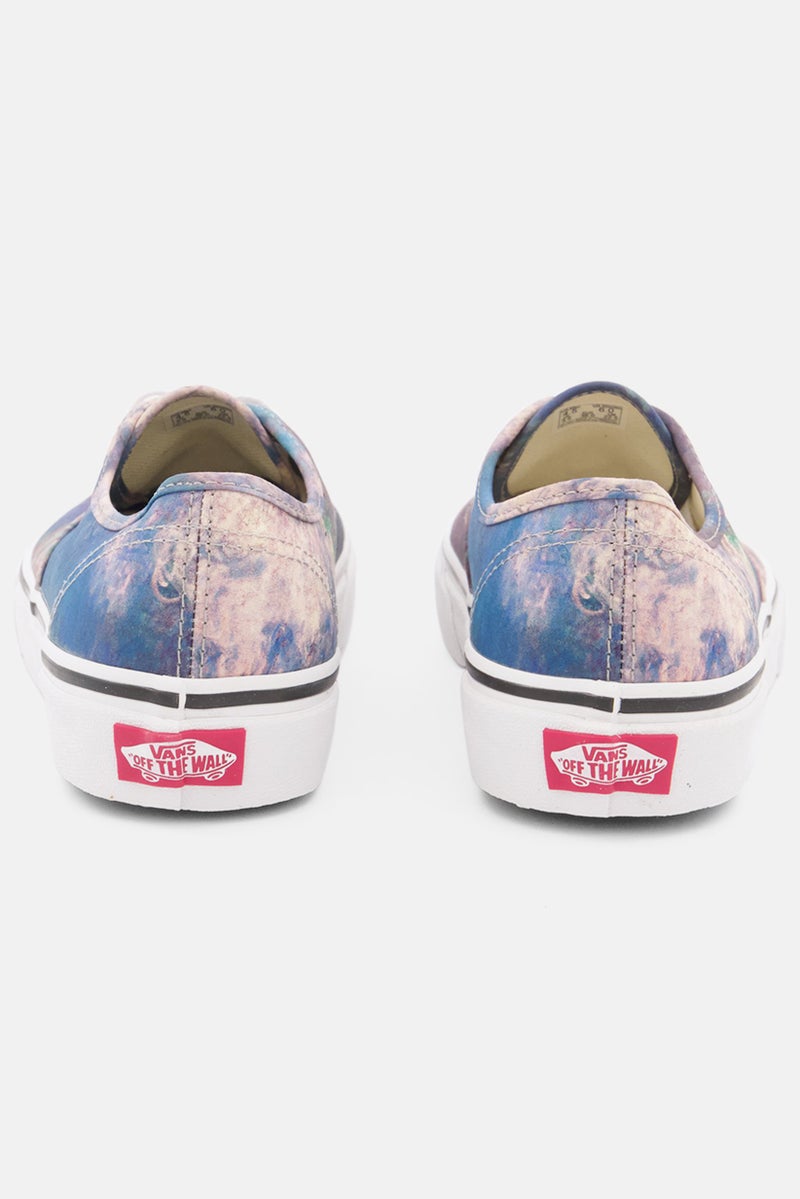 VANS Women Authentic Lace Up Close Toe Shoes, Blue Combo - Image 2
