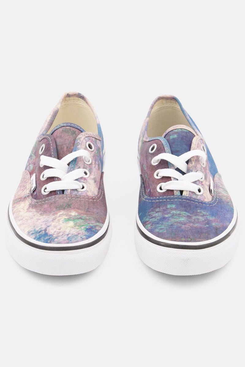 VANS Women Authentic Lace Up Close Toe Shoes, Blue Combo - Image 3