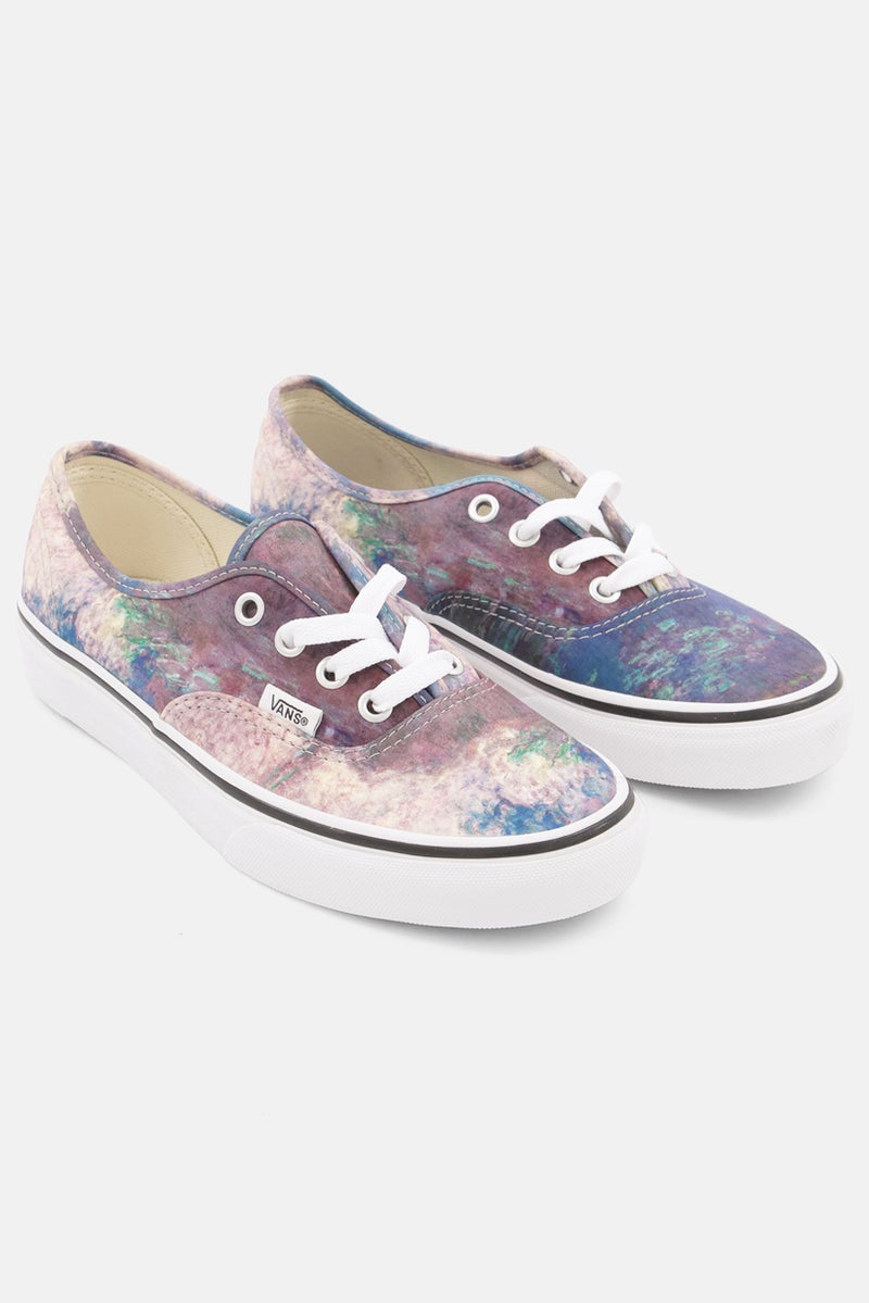 VANS Women Authentic Lace Up Close Toe Shoes, Blue Combo - Image 1