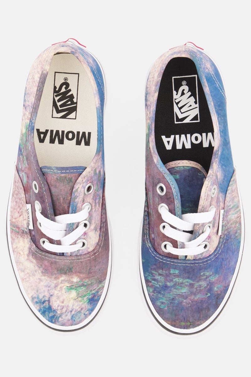 VANS Women Authentic Lace Up Close Toe Shoes, Blue Combo - Image 4