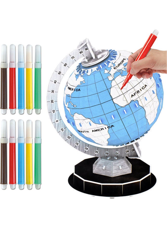 NIBEMINENT DIY Graffiti Paper 3D Globe Model Puzzle - Image 3