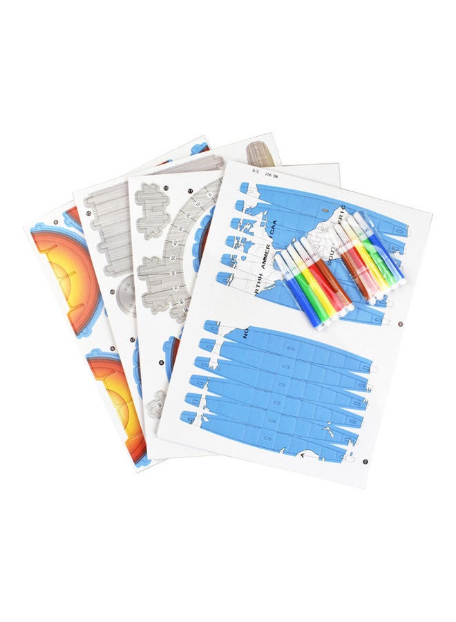 NIBEMINENT DIY Graffiti Paper 3D Globe Model Puzzle - Image 4