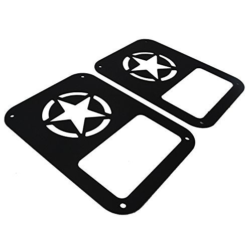 V8 GOD JK Star Tail Light Cover Tail Lamp Guard Cage Protector for Jeep JK Wrangler & Unlimited 2007-2018 - Pair - Image 5