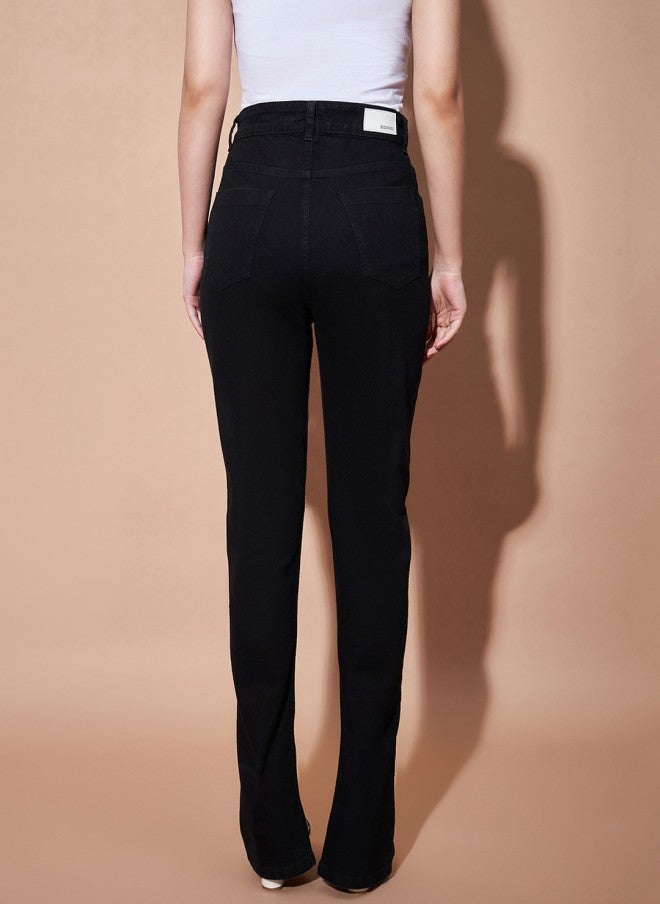 ساسافراس جينز نسائي ضيق بفتحة جانبية أسود - Image 3