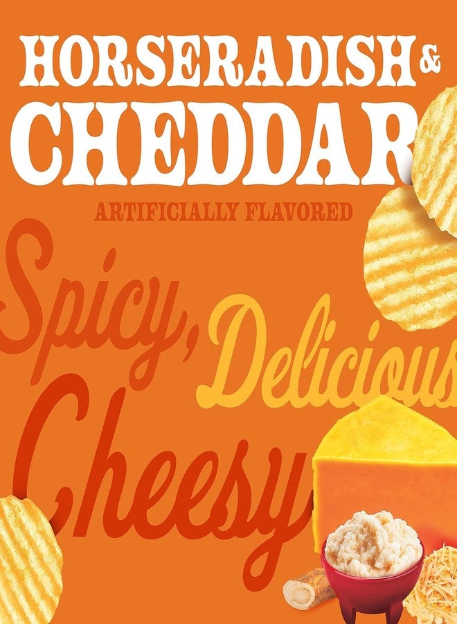 HERR'S Herr’s Potato Chips, Horseradish and Cheddar Flavor, Gluten Free Snacks, 6oz Bag (6 Count) - Image 3