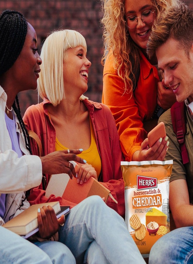 HERR'S Herr’s Potato Chips, Horseradish and Cheddar Flavor, Gluten Free Snacks, 6oz Bag (6 Count) - Image 5