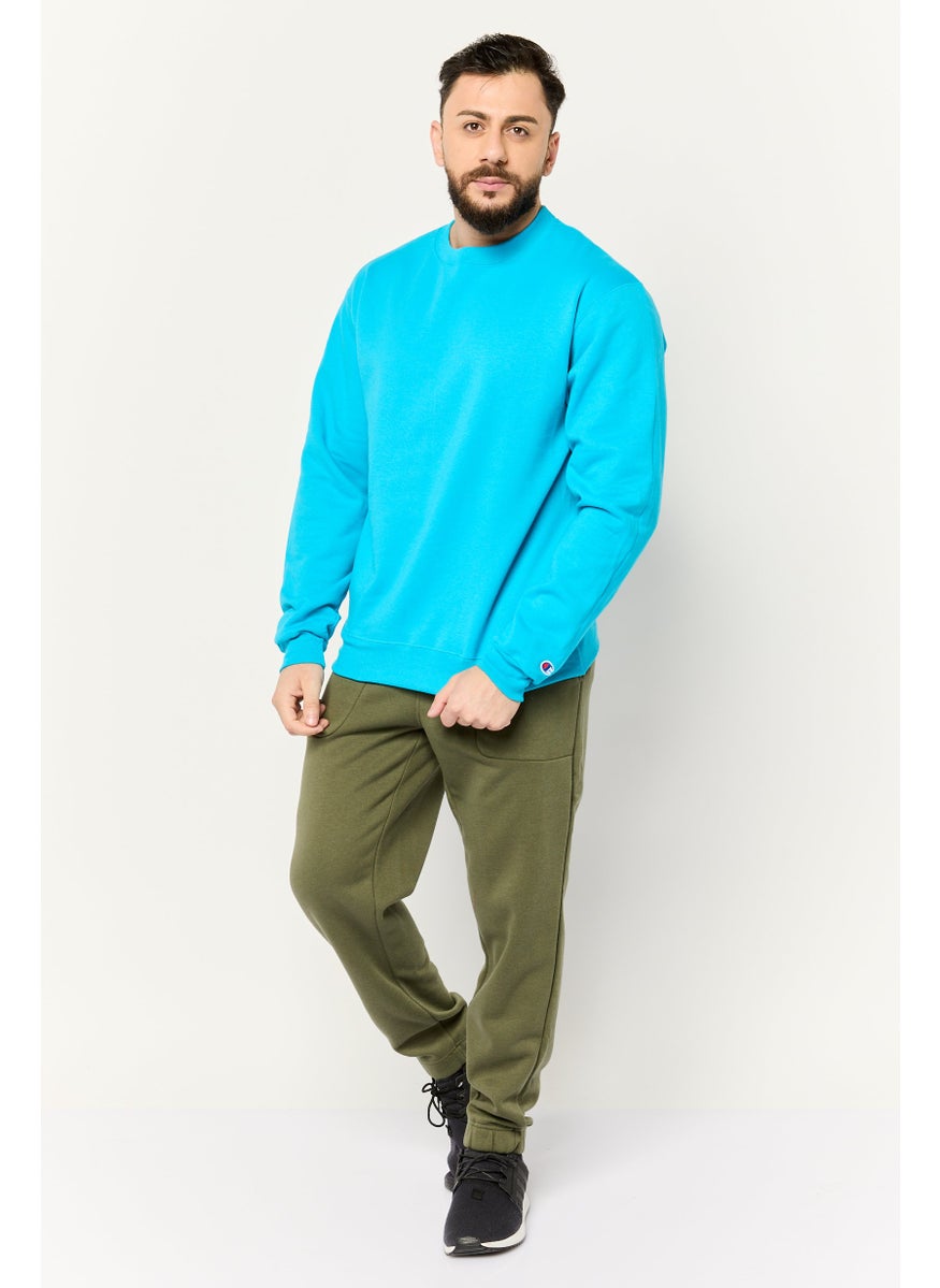 Champion Men Sportswear Fit Outdoor Sweatshirt, Aqua Blue  - Image 3