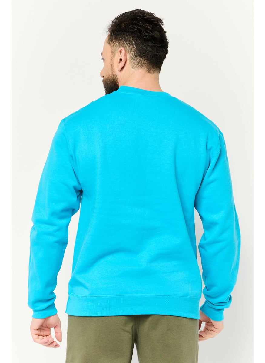 Champion Men Sportswear Fit Outdoor Sweatshirt, Aqua Blue  - Image 4