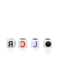 Excefore Game Dice Set, 4 Tubes Left Center Right Interactive Toy 6 Sided Round Corner Dice Set Fun LCR Four Color Game Dice with Dice Place Plastic Counters for Classic Dice Game for Kids and Adults  - Image 4