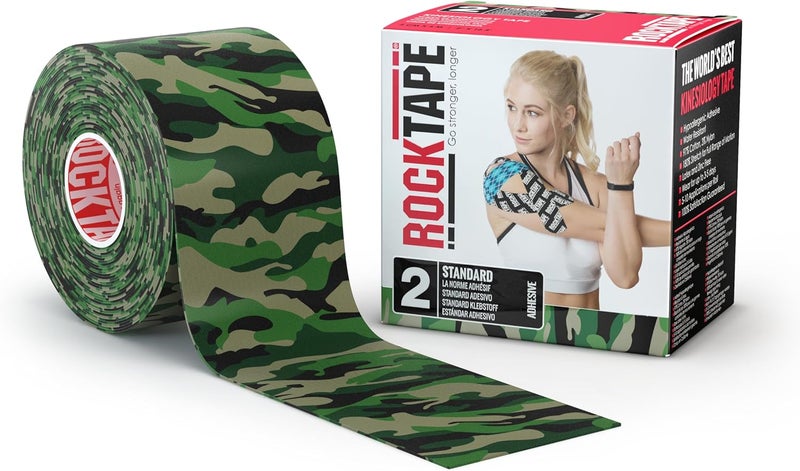 ROCKTAPE شريط كينيسيوجيا غير مقصوص للرجال والنساء من روكتايب - شريط رياضي مرن للعلاج لدعم الكتف والكاحل والمرفق والمعصم ودعائم الساق والركبة - Image 1