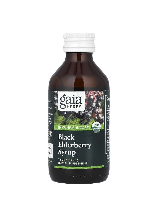 Gaia Herbs - Gaia Herbs, Black Elderberry Syrup, Immune Support, 3 fl oz (89 ml) - Image 1