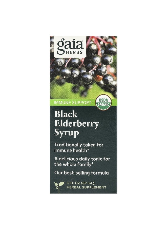 Gaia Herbs - Gaia Herbs, Black Elderberry Syrup, Immune Support, 3 fl oz (89 ml) - Image 1