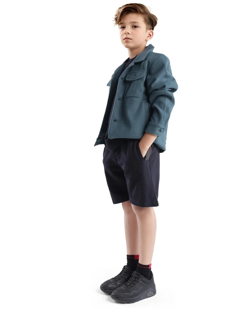 Rare Ones Rare Ones Kids San Black Cotton Applique Boxy Shorts