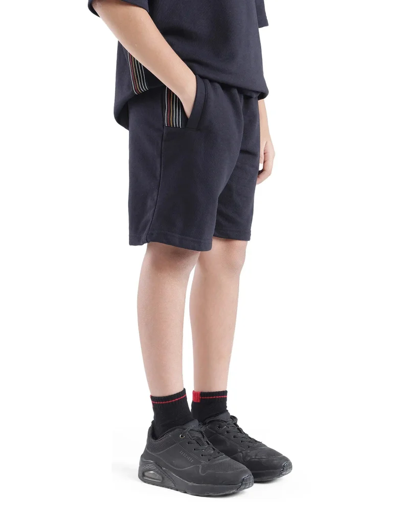 Rare Ones Rare Ones Kids San Black Cotton Applique Boxy Shorts