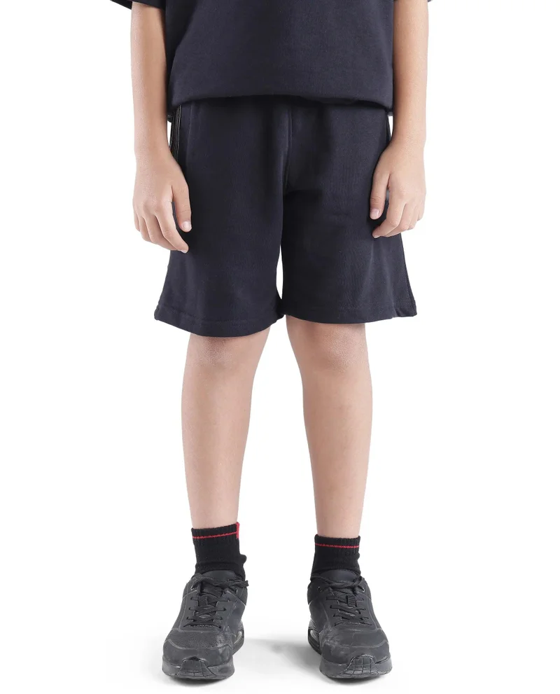 Rare Ones Rare Ones Kids San Black Cotton Applique Boxy Shorts