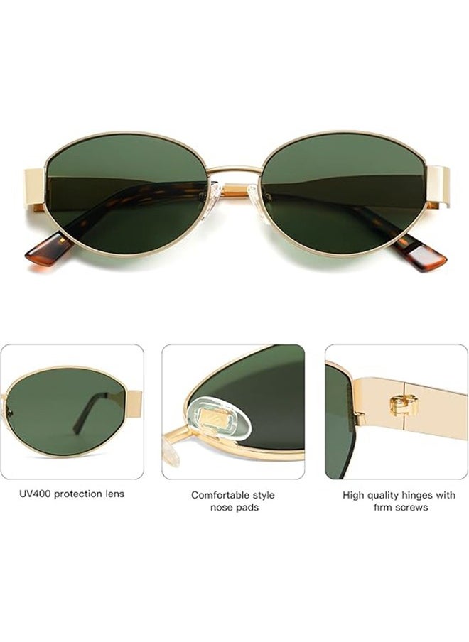 General - Retro Oval Sunglasses for Women Men Trendy Sun Glasses Classic Shades UV400 Protection - Image 1