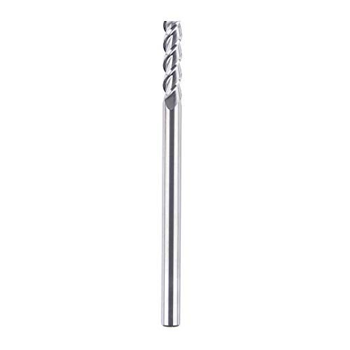 SpeTool 1/4 End Mill for Aluminum 3 Flutes CNC Spiral Router Bit for Aluminum Cut Non-Ferrous Metal Upcut Extra Long 4 inches - Image 1