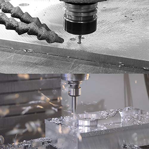 SpeTool 1/4 End Mill for Aluminum 3 Flutes CNC Spiral Router Bit for Aluminum Cut Non-Ferrous Metal Upcut Extra Long 4 inches - Image 2