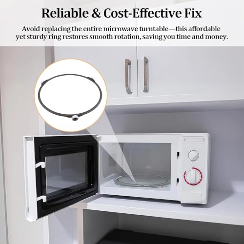 smrtcol Microwave Turntable Ring Replacement 7.4-Inch Microwave Oven Spinner Replacement Parts with 3 Smooth Rollers Universal Fit for Most Microwaves - Image 5