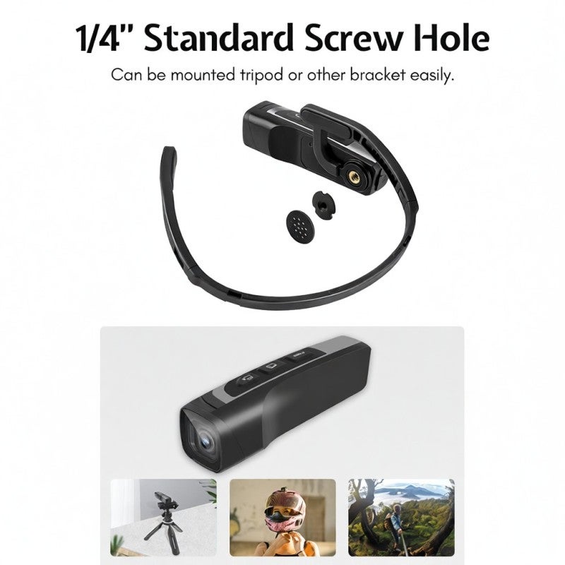 ORDRO EP8 Head Mounted Camera 4K 60FPS Wearable Video Camera Hands-Free Vlog Camera Camcorder Built-in Anti-shake Gimbal 2.0 Fast Charge Battery 130° Wide Angle Vertical Recording Mode APP Control - Image 3