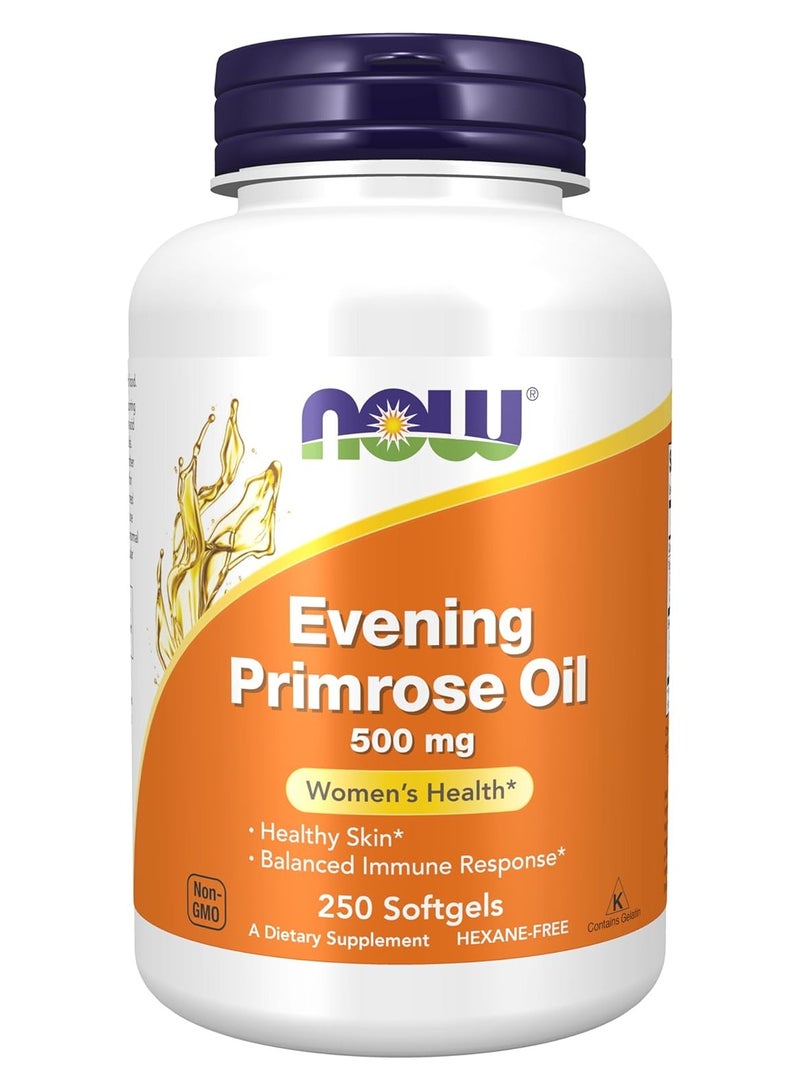 NOW Evening Primrose Oil Food Supplements - 500mg, 250 Softgels