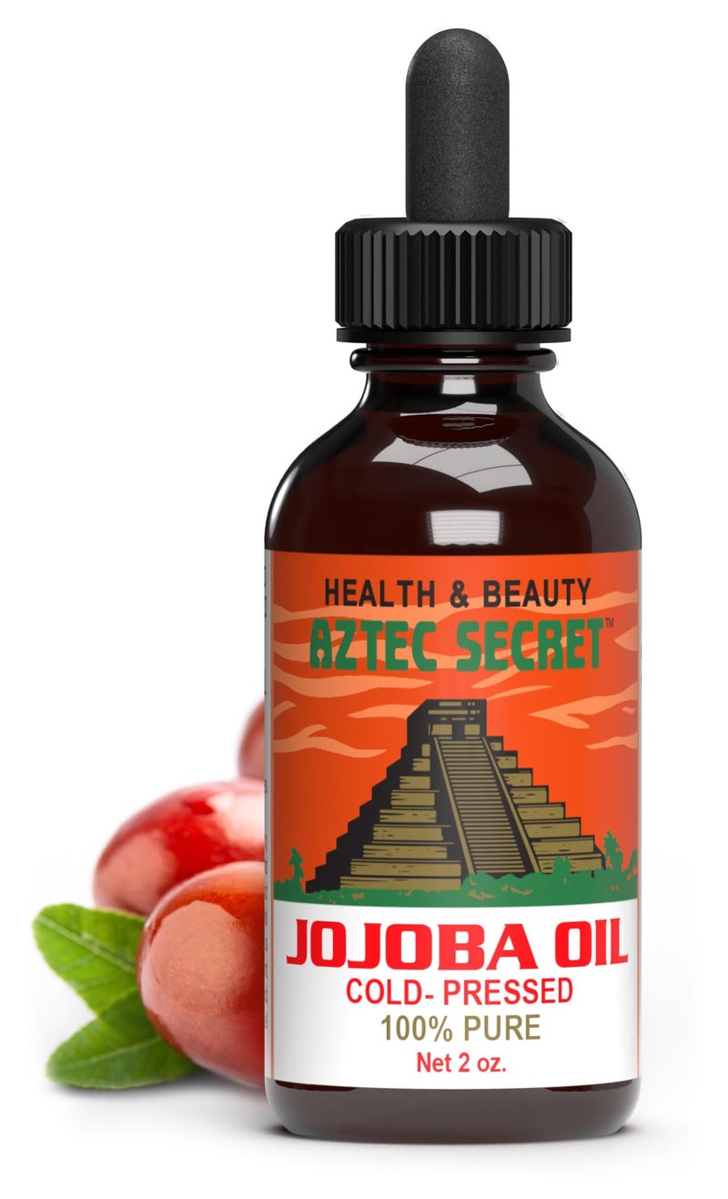 Aztec Secret 100 Pure Jojoba Oil 2 OZ  Deep Hair  Skin Moisturizer  ColdPressed and Unfiltered