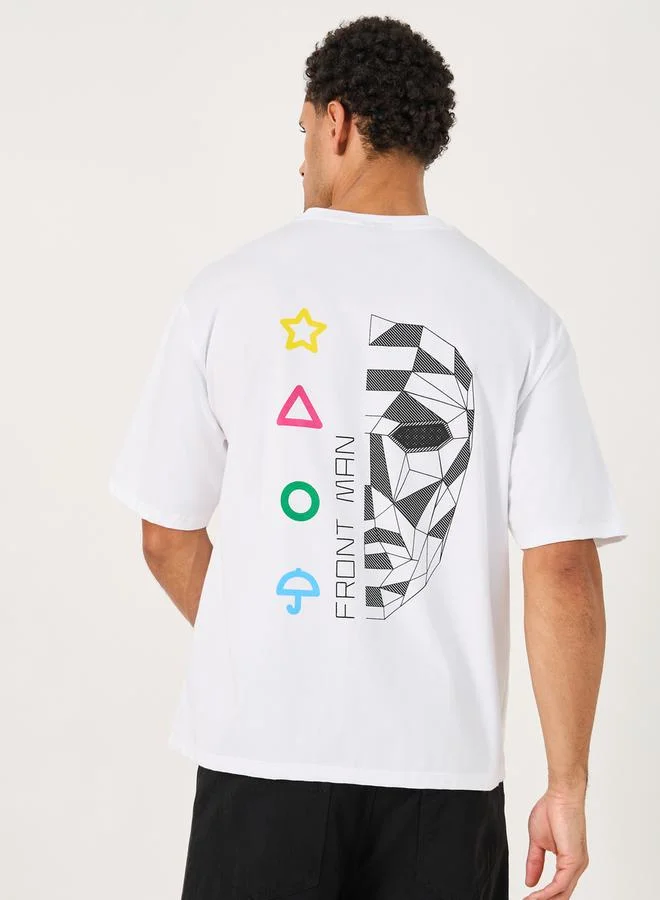 ستايلي Styli Squid Games Character Graphic Print Oversized T-Shirt