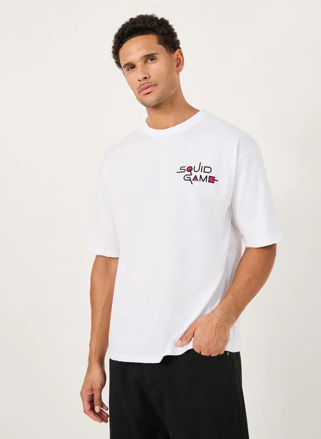 ستايلي Styli Squid Games Character Graphic Print Oversized T-Shirt