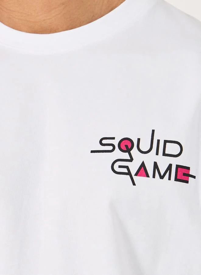 ستايلي Styli Squid Games Character Graphic Print Oversized T-Shirt
