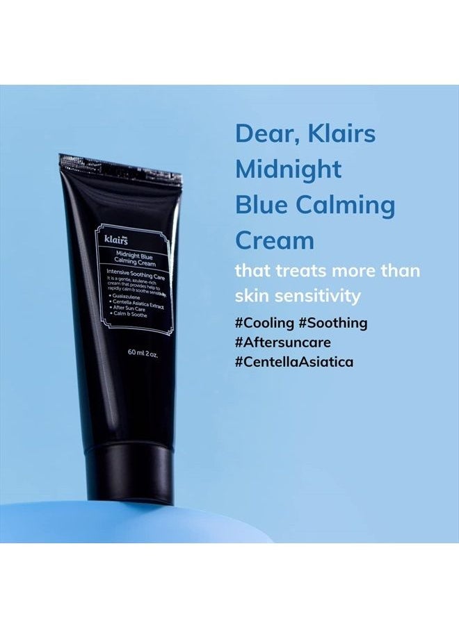 DearKlairs [DearKlairs] Midnight Blue Calming Cream, facial spot cream, Guaiazulene, Centella Asiatica, For troubled and sensitive skin, rapidly calm and soothe sensitivity, night calming spot cream (1.01 Fl Oz  - Image 3