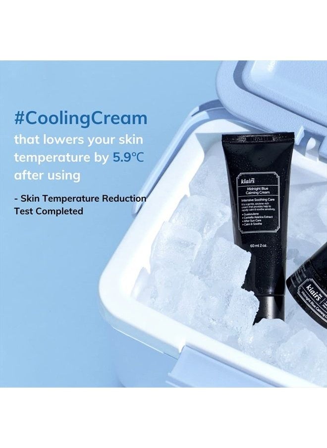 DearKlairs [DearKlairs] Midnight Blue Calming Cream, facial spot cream, Guaiazulene, Centella Asiatica, For troubled and sensitive skin, rapidly calm and soothe sensitivity, night calming spot cream (1.01 Fl Oz  - Image 4