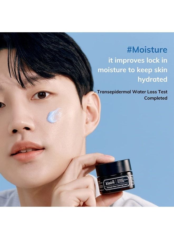 [DearKlairs] Midnight Blue Calming Cream, facial spot cream, Guaiazulene, Centella Asiatica, For troubled and sensitive skin, rapidly calm and soothe sensitivity, night calming spot cream (1.01 Fl Oz