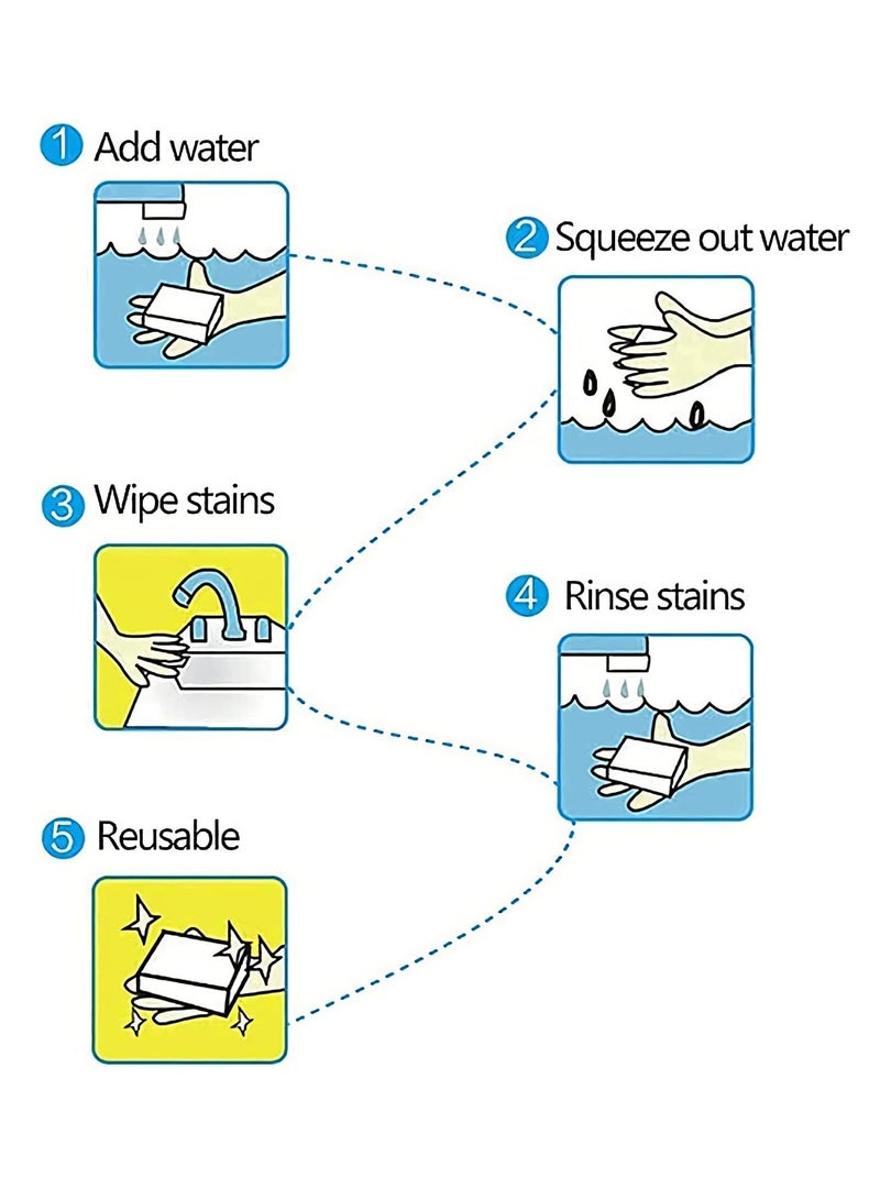 KASTWAVE Magic Sponge Eraser,100 Pack Add Water Melamine Sponge Foam, Extra Large Multi-Surface Household Cleaning Non-Scratch Scrub Sponge Pads for Kitchen, Car,Sink,Shoe，Bathtub Cleaning Sponge - Image 2