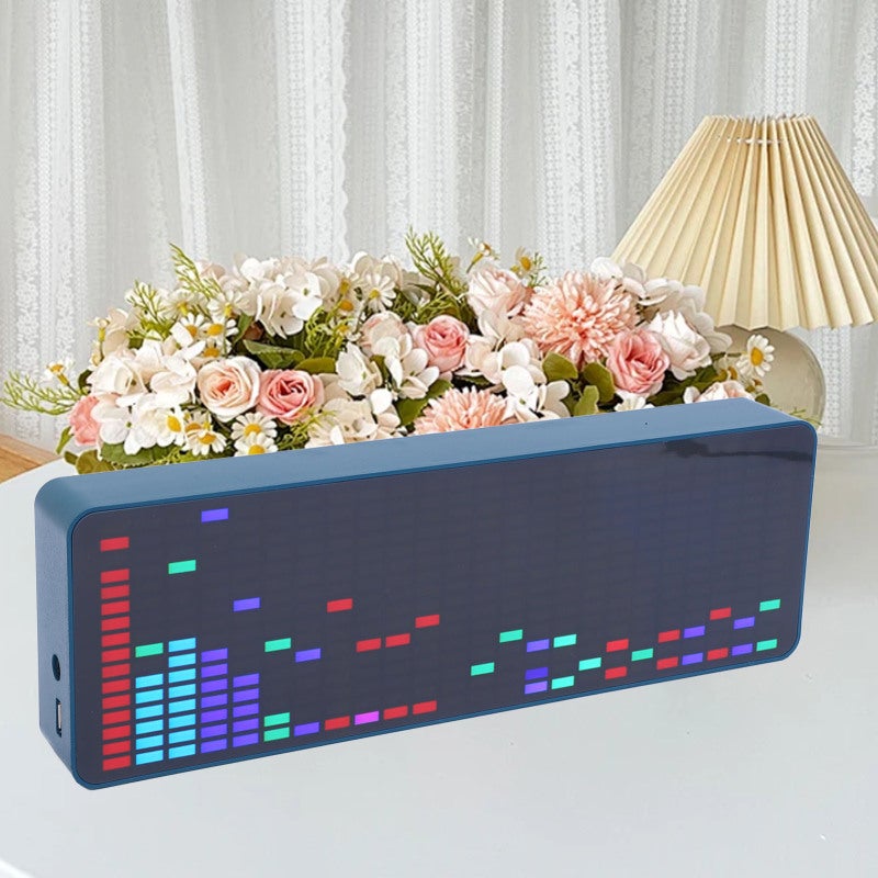 LED Music Spectrum Display: 384 RGB LEDs 16 Columns 24 Rows, 20 Dynamic 7 Color Effects - Voice Sensor & USB Powered, ABS Construction RGB LED Display for Home Entertainment & Desktop Decor - Image 5