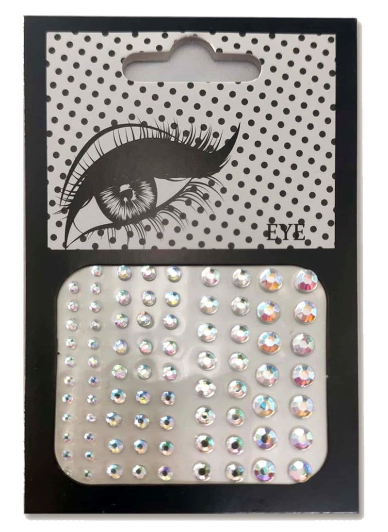 amazing.EGP - Crystal Tattoo Festival Jewels Rhinestones Body Gems Stickers Temporary Tattoos Eyes, Nail Decoration Face Rave Party Fashion Face Stickers for Women (TWO-A&B) - Image 1