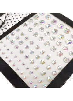 amazing.EGP Crystal Tattoo Festival Jewels Rhinestones Body Gems Stickers Temporary Tattoos Eyes, Nail Decoration Face Rave Party Fashion Face Stickers for Women (TWO-A&B)  - Image 5