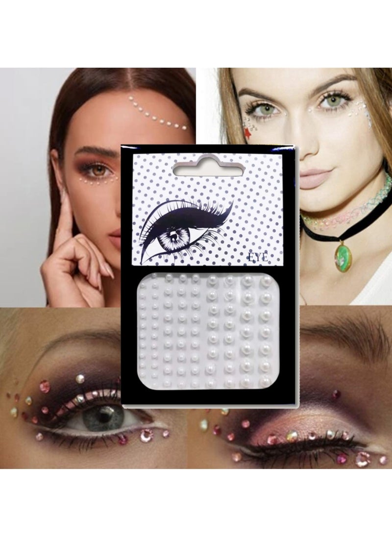 amazing.EGP - Crystal Tattoo Festival Jewels Rhinestones Body Gems Stickers Temporary Tattoos Eyes, Nail Decoration Face Rave Party Fashion Face Stickers for Women (TWO-A&B) - Image 1