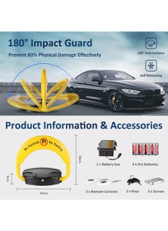 EzzySo Intelligent Remote Control Parking Lock with Collision Alarm, 6 kg, Parking Barrier, Cylindrical Lock, Double Lock Design to Prevent Others from Occupying the Parking Space  - Image 5