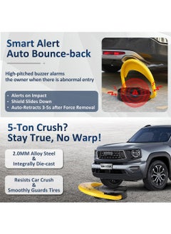 EzzySo Intelligent Remote Control Parking Lock with Collision Alarm, 6 kg, Parking Barrier, Cylindrical Lock, Double Lock Design to Prevent Others from Occupying the Parking Space  - Image 3