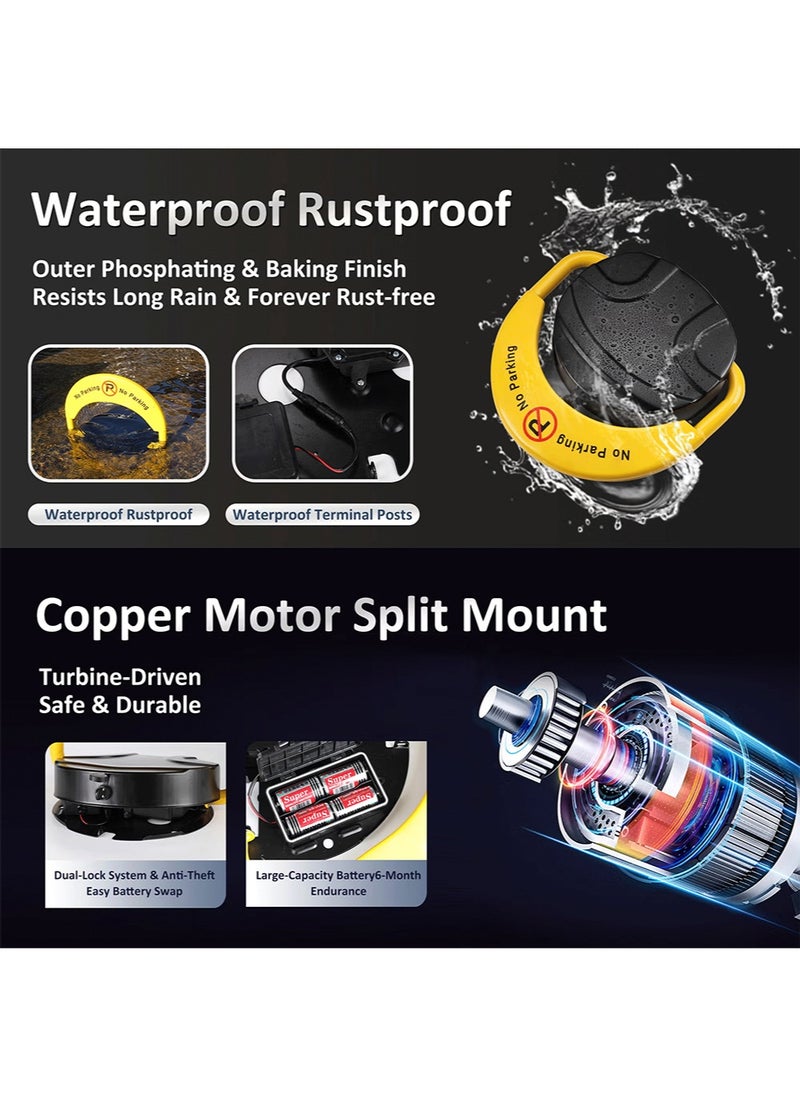 إيزي سو - Intelligent Remote Control Parking Lock with Collision Alarm, 6 kg, Parking Barrier, Cylindrical Lock, Double Lock Design to Prevent Others from Occupying the Parking Space - Image 1