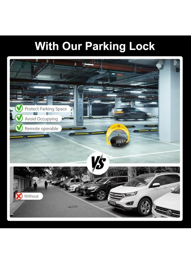 إيزي سو Intelligent Remote Control Parking Lock with Collision Alarm, 6 kg, Parking Barrier, Cylindrical Lock, Double Lock Design to Prevent Others from Occupying the Parking Space - Image 4