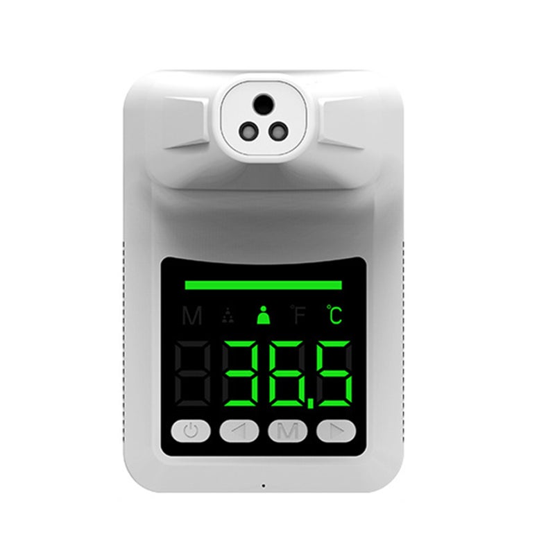 Non-Contact Digital Forehead Thermometer Wall-Mounted Infrared Thermometer °C / °F Unit Switch 6 languages Voice Broadcast 3-Color Fever Alarm for Office Factories School Shops Restaurants - Image 1