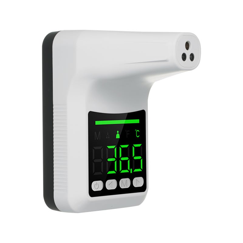 Non-Contact Digital Forehead Thermometer Wall-Mounted Infrared Thermometer °C / °F Unit Switch 6 languages Voice Broadcast 3-Color Fever Alarm for Office Factories School Shops Restaurants - Image 4