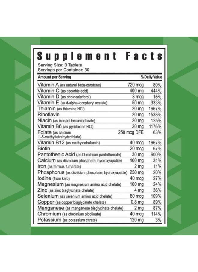 youngevity Ultimate Daily Classic™ Tablets - Complete Vitamins, Minerals, Amino Acids, & Botanicals - Multivitamin for Women and Men - 90 Tablets  - Image 2