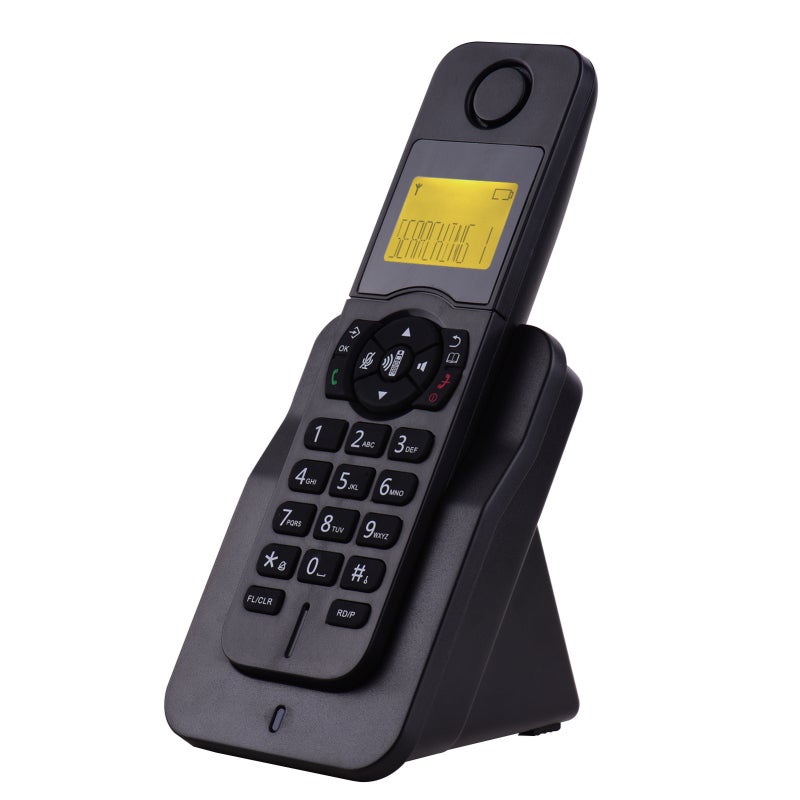 Cordless Phone: Black UK Plug, 3-Line LCD Display, Pre-Dial Edit Function - 50 Phone Book Memories, Multi-Handset Registration for Home Office & Family Use - Image 3