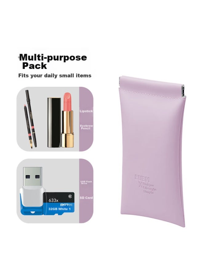Bubm Eyegl Universal Storage Bag, Digital Portable Protective Case, Automatic Closure For Women, Reading Gl Storage, Myopia Eyeglass Case, Lipstick Compact Protective Box, Bm01271010 Purple Rose - Image 2