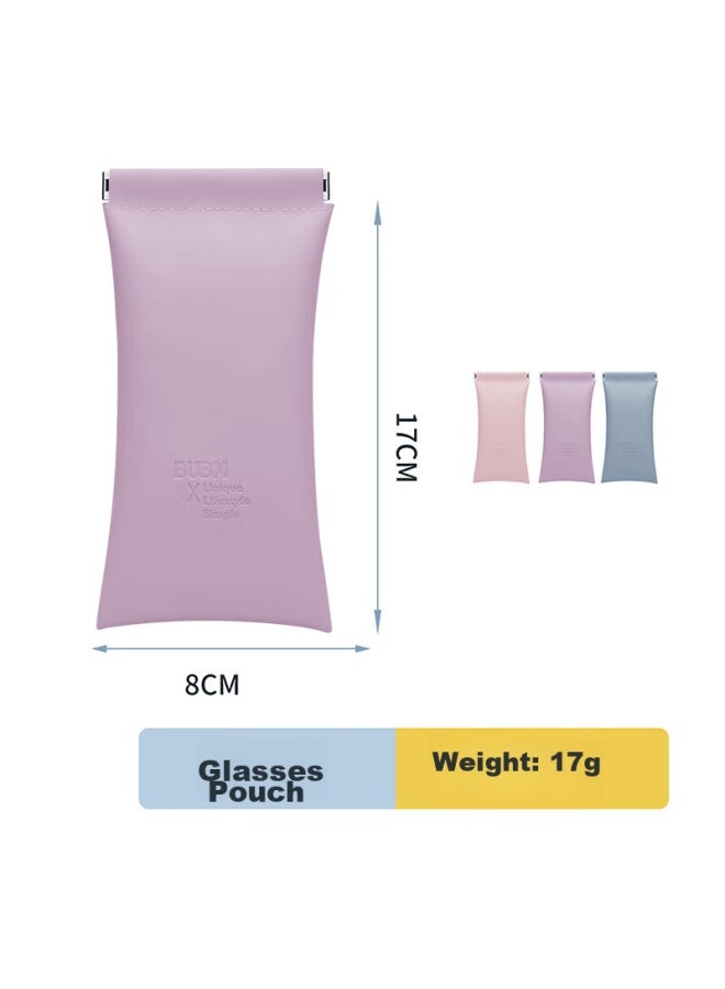 Bubm Eyegl Universal Storage Bag, Digital Portable Protective Case, Automatic Closure For Women, Reading Gl Storage, Myopia Eyeglass Case, Lipstick Compact Protective Box, Bm01271010 Purple Rose - Image 4